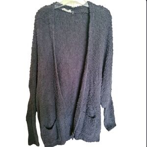 Anthropologie Adora Gray Soft Chamois V Neck Sweater Size Large